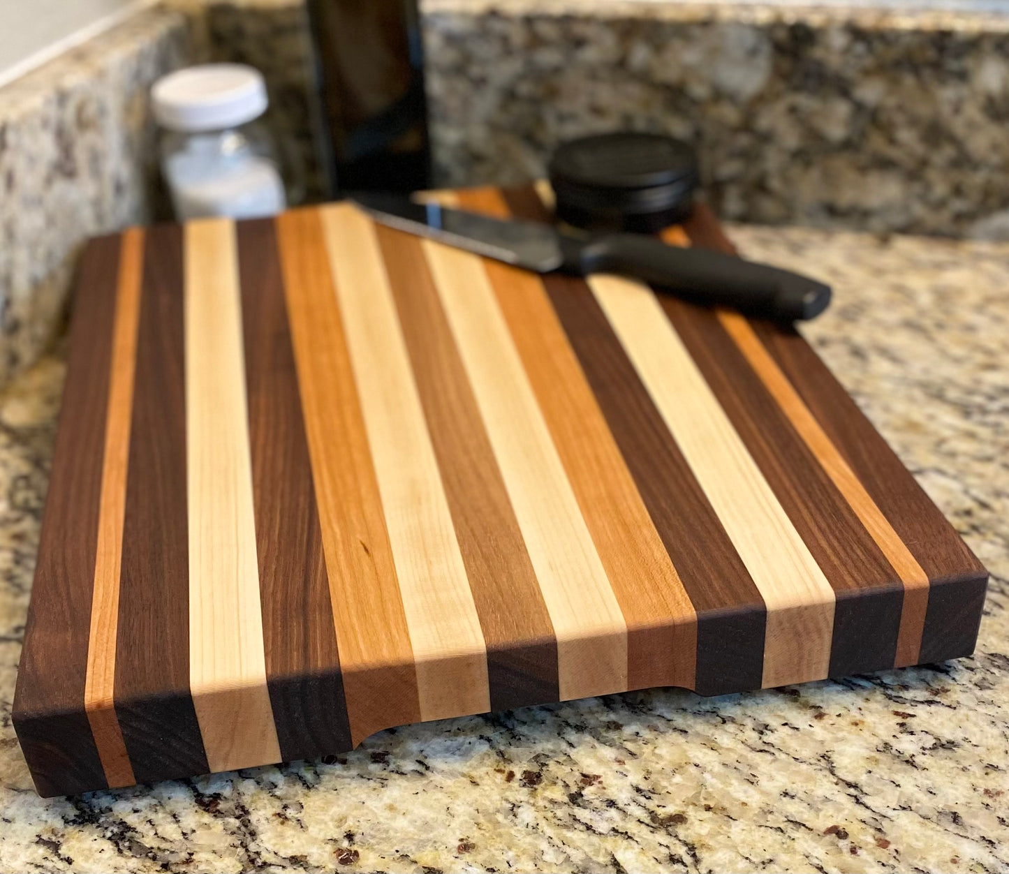 Handcrafted Walnut, Cherry, Maple Cutting Board