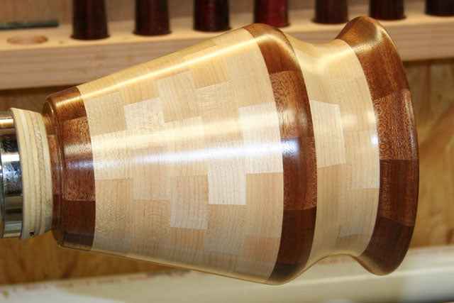 Segmented Maple and Rosewood Vase