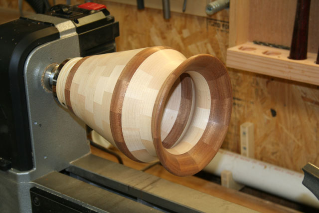 Segmented Maple and Rosewood Vase