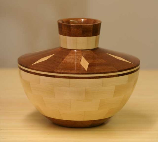 Maple and Rosewood Segmented Vessel