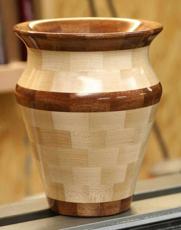 Segmented Maple and Rosewood Vase